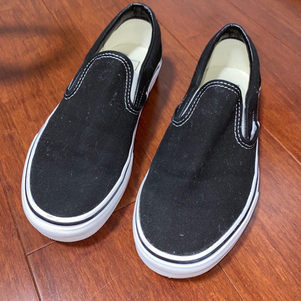 black slip on vans